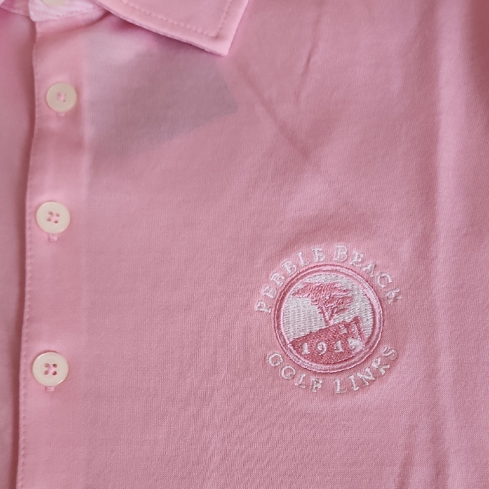 Polo Ralph Lauren Pebble Beach Pink Polo Shirt - Picture 2 of 7